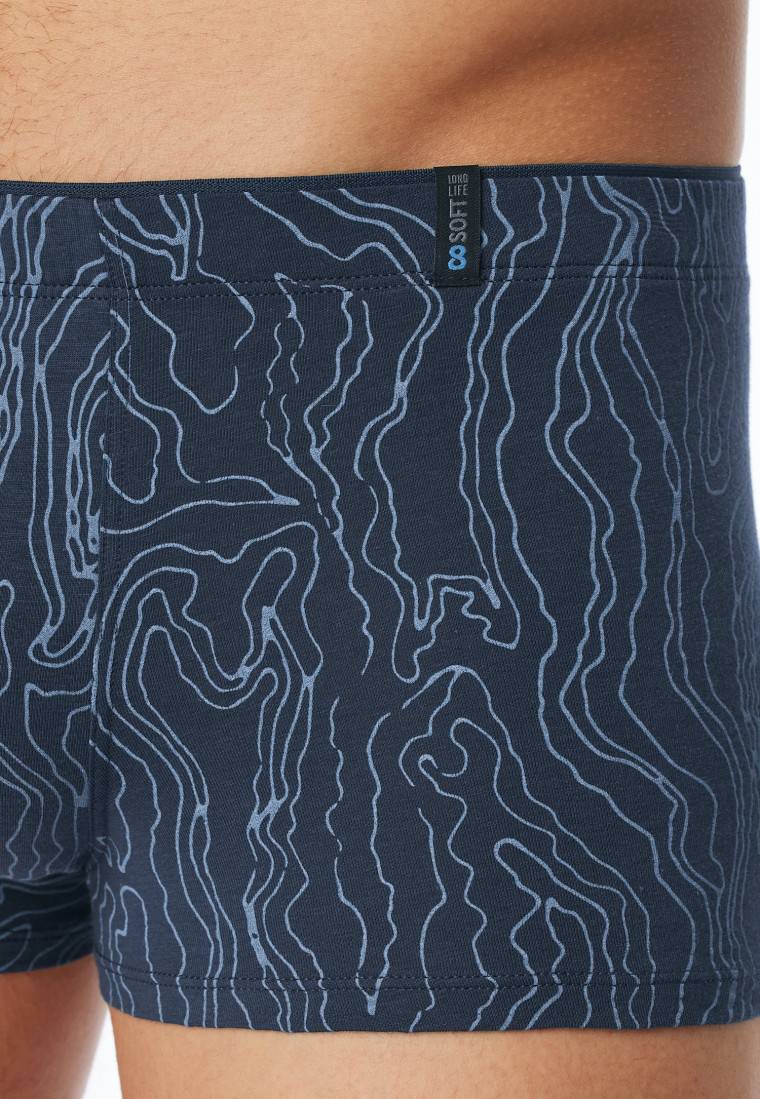 Schiesser Shorts Modal gemustert jeansblau - Long Life Soft Muttertagsangebot