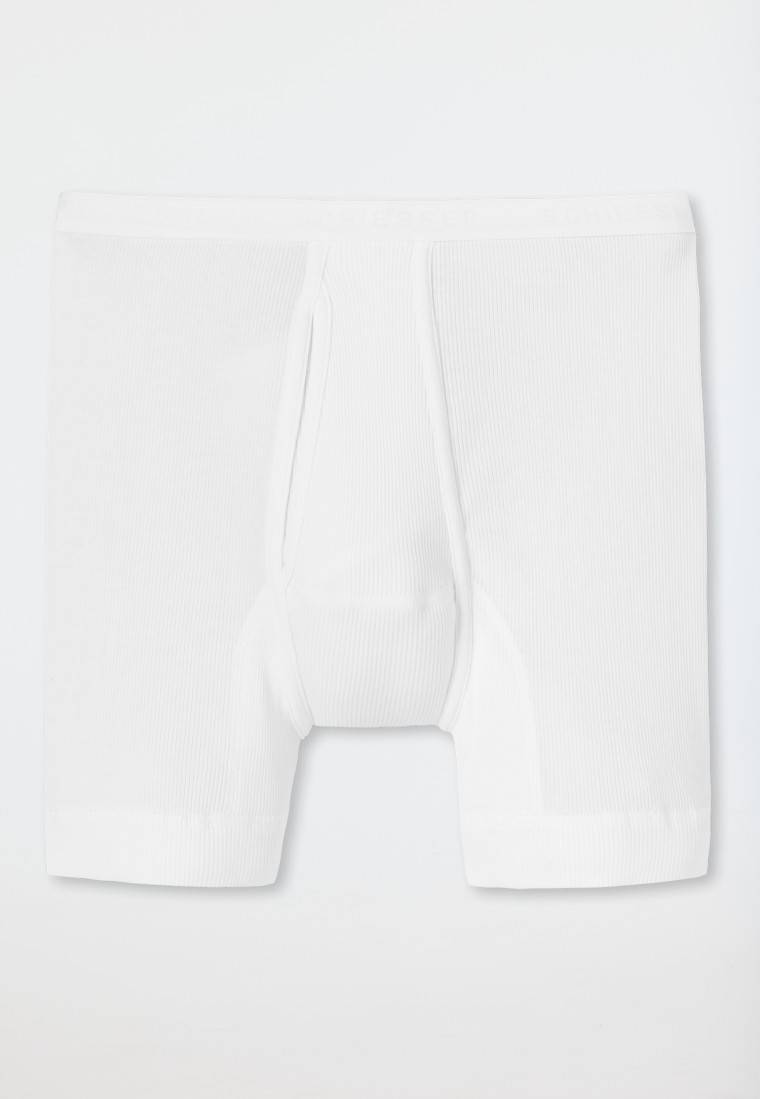 Schiesser Unterhose kurz mit Eingriff Doppelripp weiß - Original Classics Valentinstagsangebot