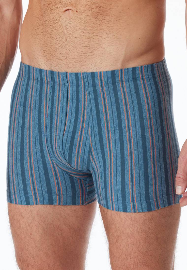Schiesser Shorts blau-meliert gestreift - 95/5 Top Angebot
