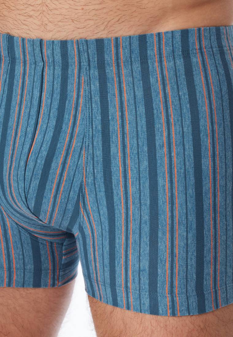 Schiesser Shorts blau-meliert gestreift - 95/5 Top Angebot