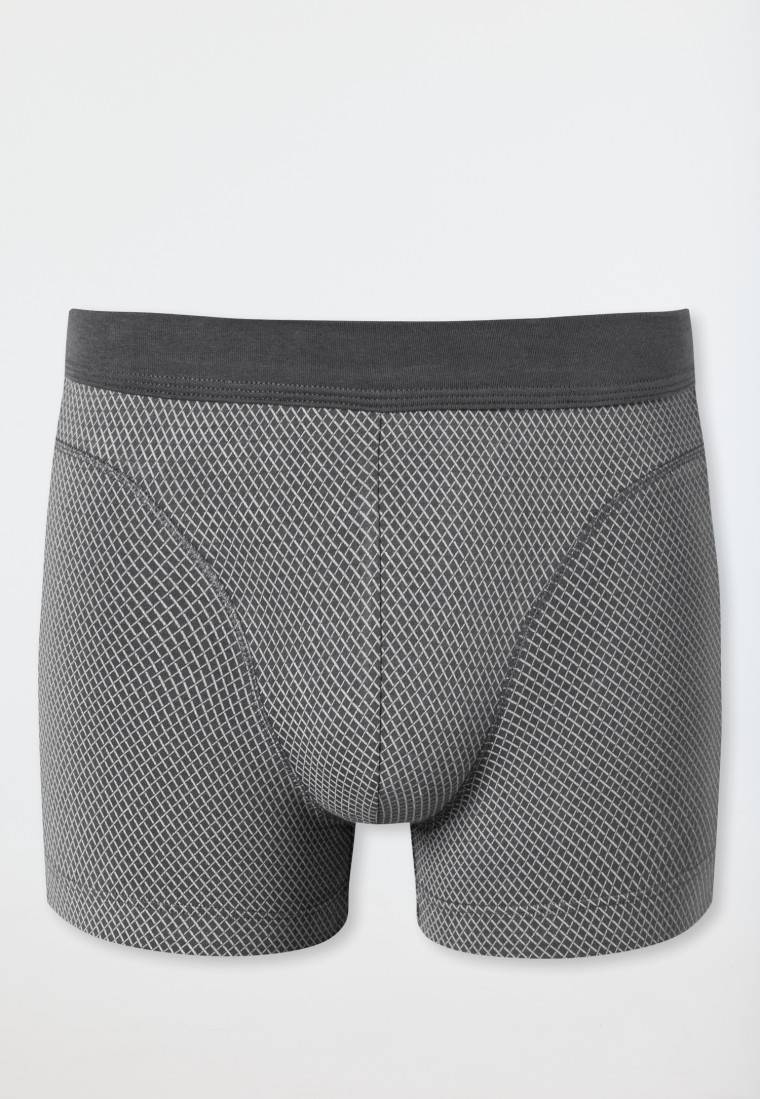 Schiesser Shorts Organic Cotton gemustert anthrazit - Comfort Fit Online Outlet