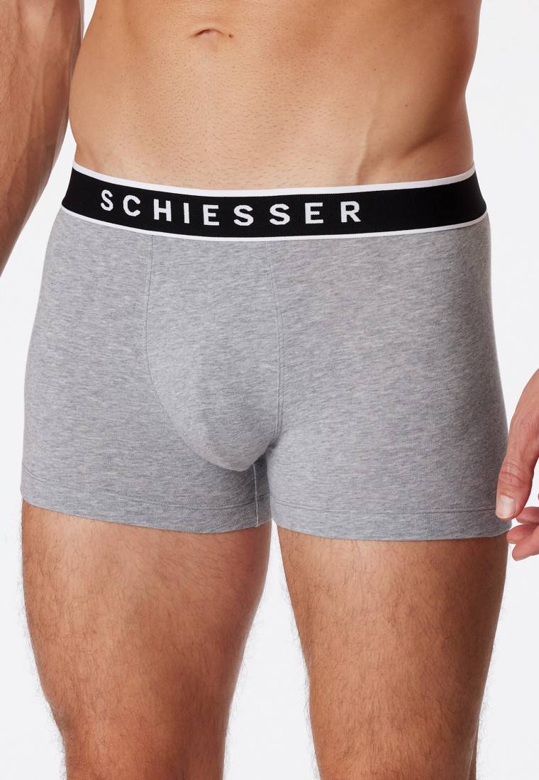 Schiesser Shorts 3er-Pack Organic Cotton Webgummibund grau-meliert - 95/5 Zeitlich begrenztes Angebot