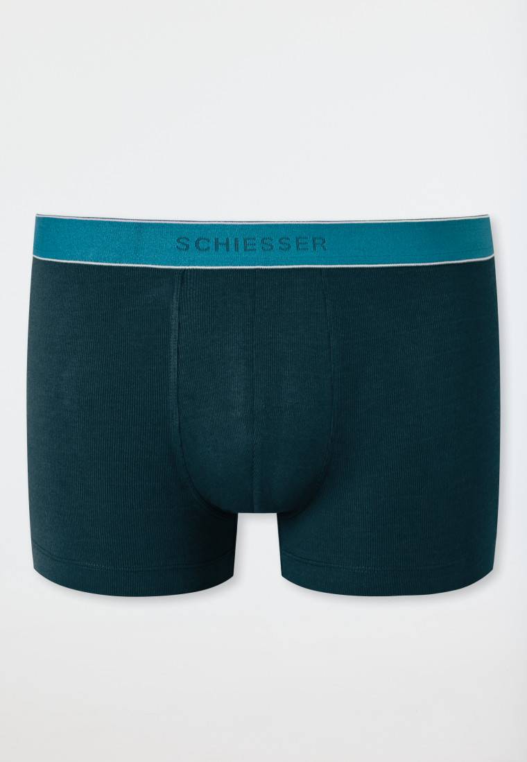 Schiesser Shorts Modal gestreift petrol - Duality Function Große Rabatte