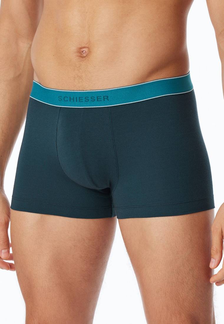Schiesser Shorts Modal gestreift petrol - Duality Function Große Rabatte