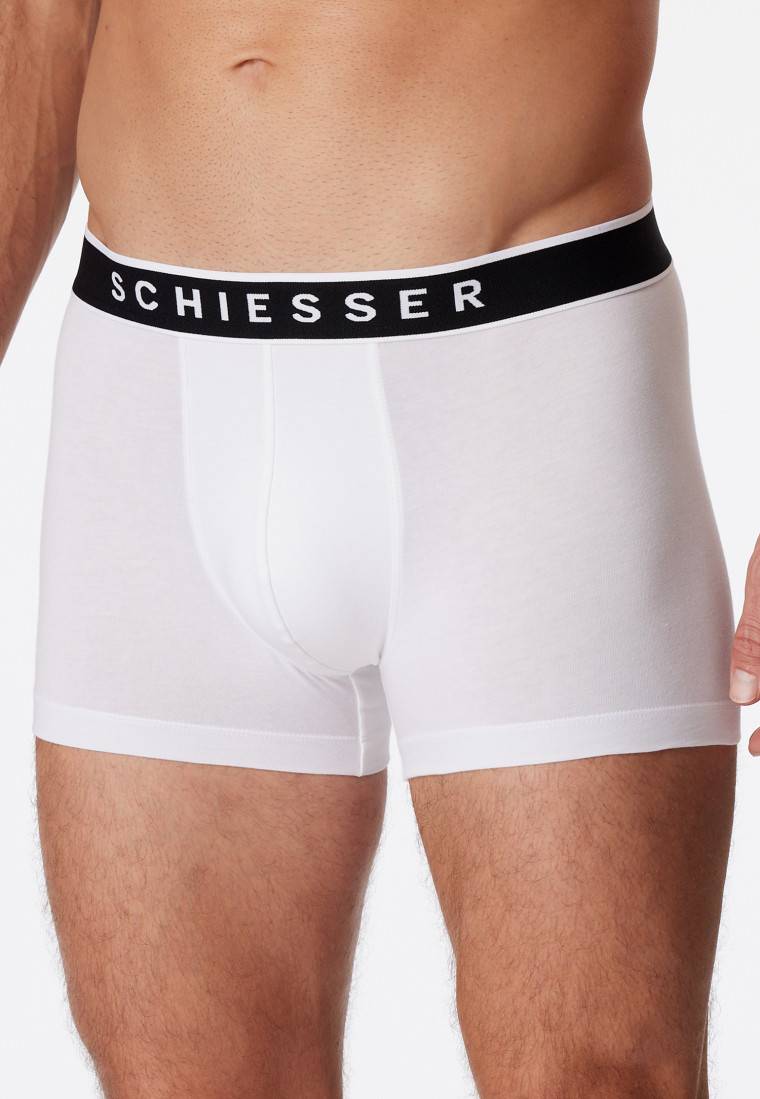 Schiesser Shorts 3er-Pack Organic Cotton Webgummibund weiß - 95/5 Saisonale Angebote