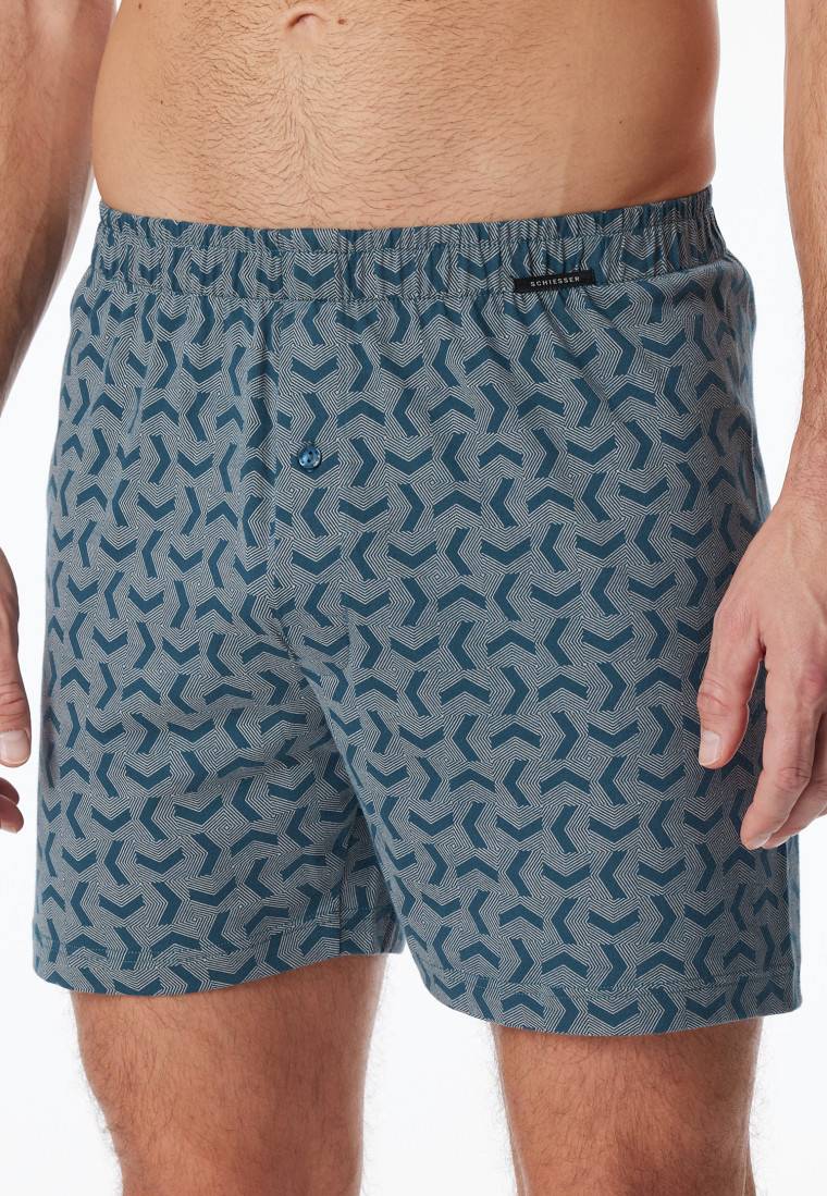 Schiesser Boxershorts 2er-Pack Jersey uni gemustert - Boxershorts Multipacks Kostenlose Rückgabe