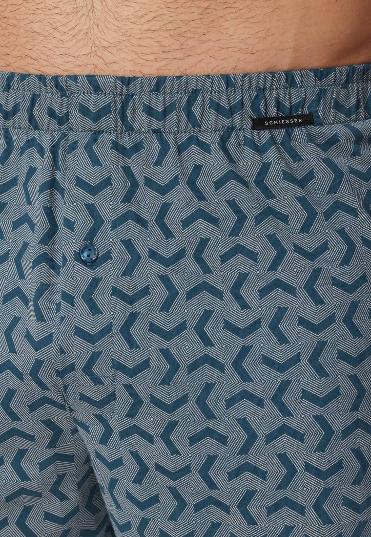 Schiesser Boxershorts 2er-Pack Jersey uni gemustert - Boxershorts Multipacks Kostenlose Rückgabe
