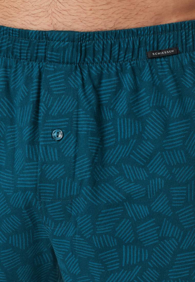 Schiesser Boxershorts 2er-Pack Jersey uni gemustert - Boxershorts Multipacks Begrenzte Freigabe