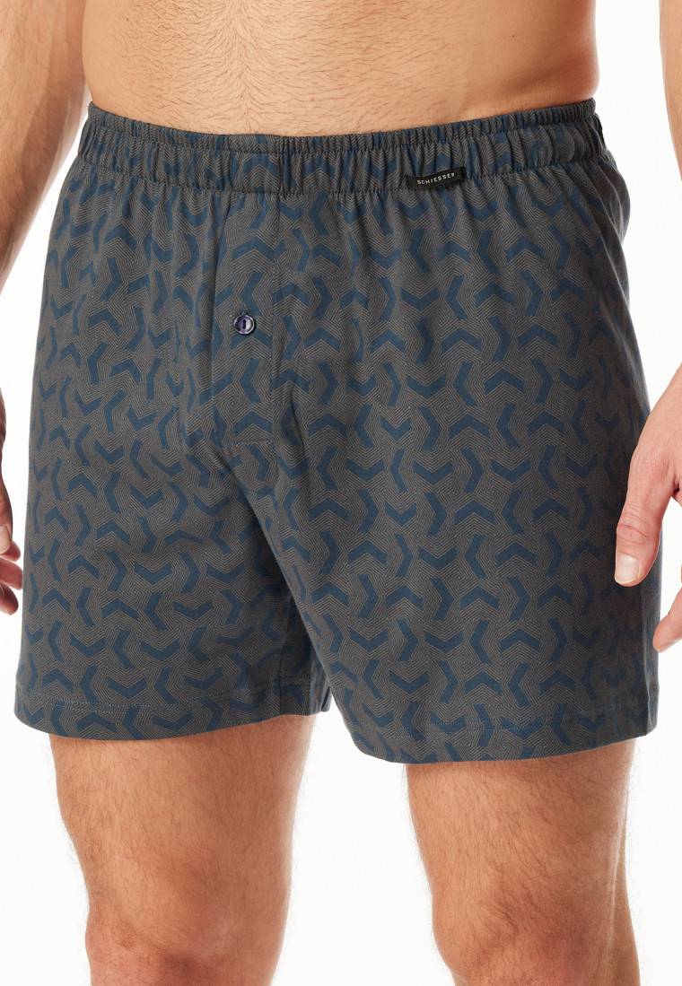 Schiesser Boxershorts 2er-Pack Jersey uni gemustert - Boxershorts Multipacks Letzte 3 Tage