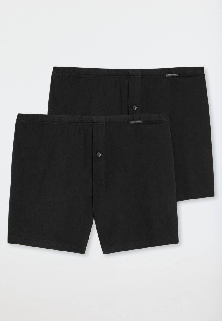 Schiesser Boxershorts 2er-Pack Jersey schwarz - Boxershorts Multipack Neueste Stile