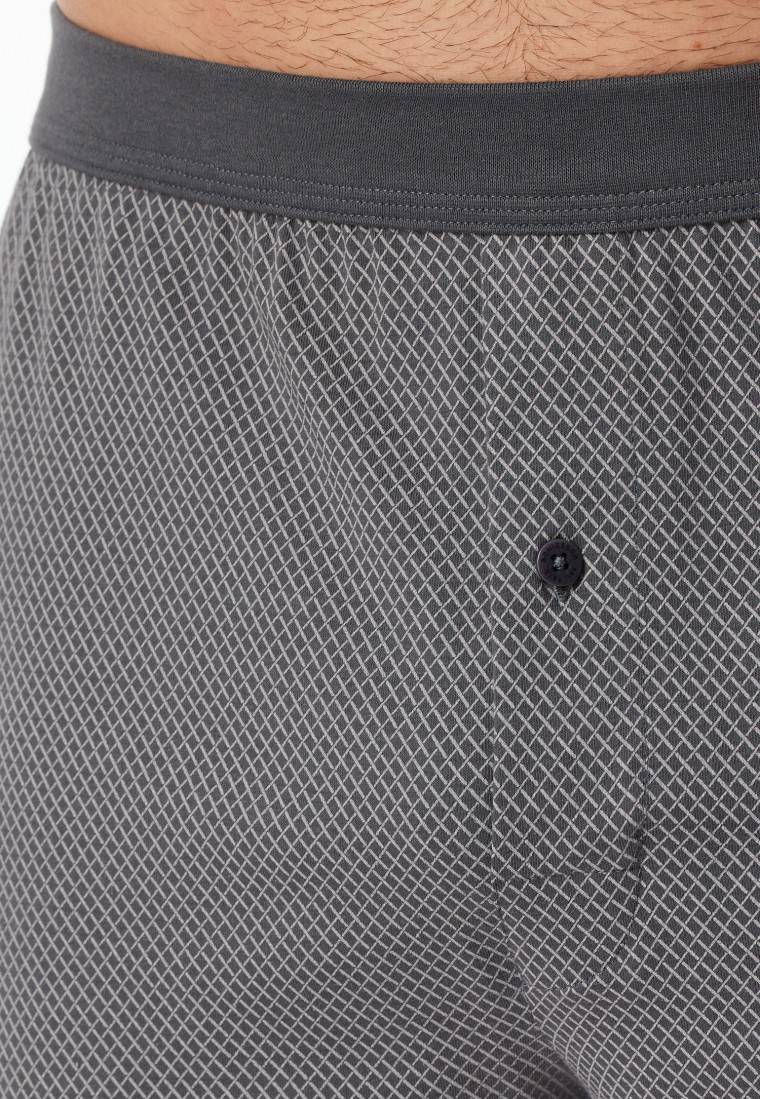 Schiesser Boxershorts Organic Cotton gemustert anthrazit - Comfort Fit Letzte 2 Tage