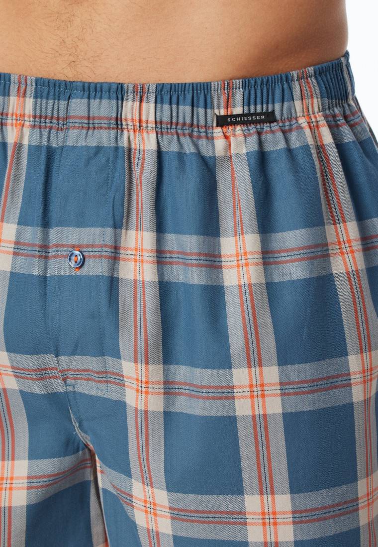 Schiesser Boxershorts 2er-Pack Webware uni & kariert - Boxershorts Multipacks Zeitbegrenzte Promotion