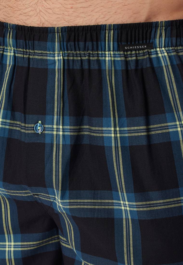 Schiesser Boxershorts 2er-Pack Webware uni & kariert - Boxershorts Multipacks Bis zu 50% Rabatt