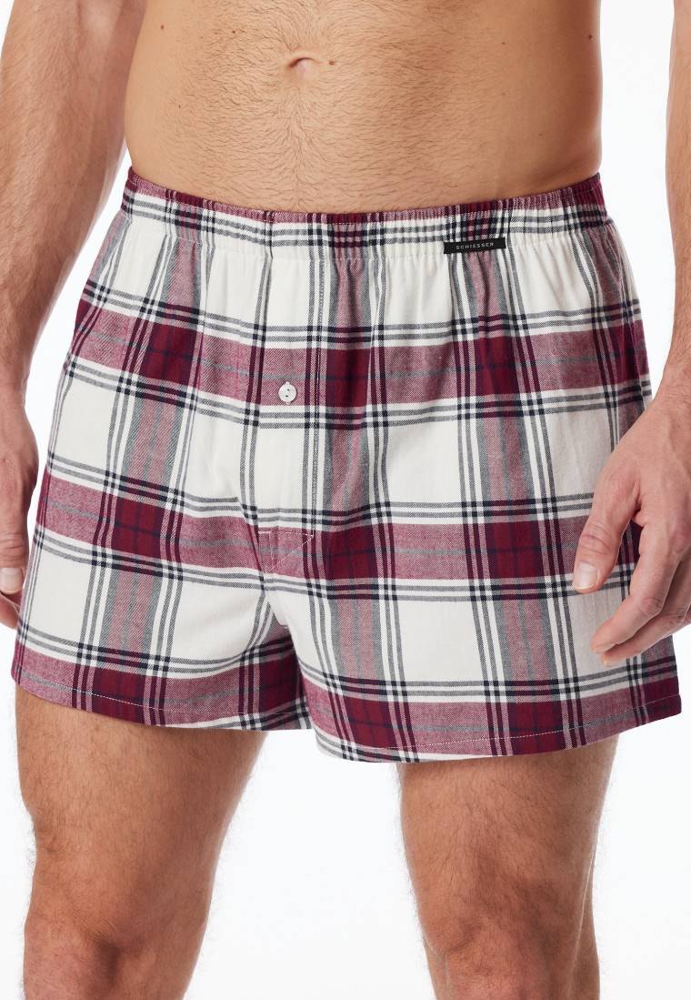 Schiesser Boxershorts 2er-Pack Webware uni kariert mehrfarbig - X-Mas Bis zu 60% Rabatt