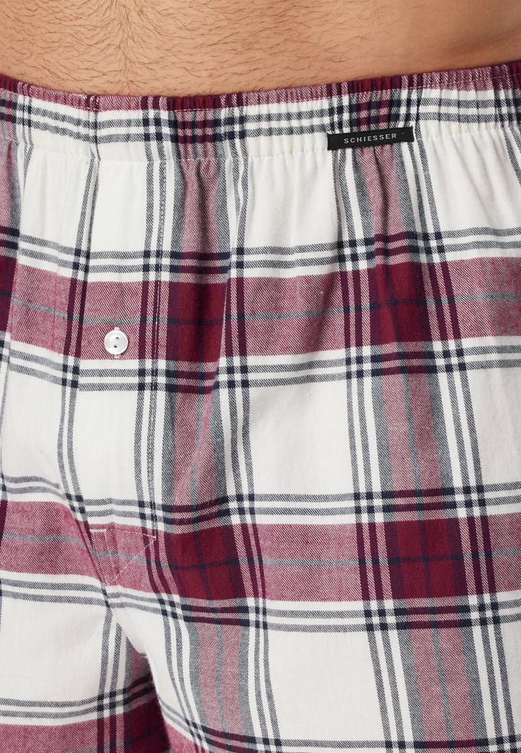 Schiesser Boxershorts 2er-Pack Webware uni kariert mehrfarbig - X-Mas Bis zu 60% Rabatt