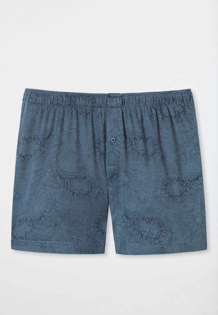 Schiesser Boxershorts Interlock Paisley nachtblau - Fine Interlock Vierteljährliche Förderung