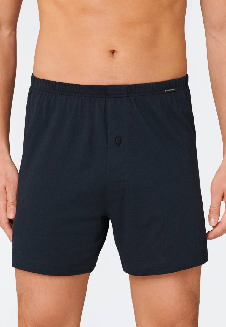 Schiesser Boxershorts 2er-Pack Jersey dunkelblau - Boxershorts Multipack Nur noch ein Tag übrig