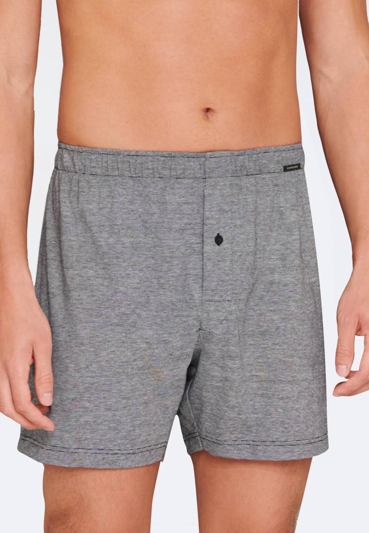 Schiesser Boxershorts 2er-Pack Jersey schwarz/ grau - Boxershorts Multipack Riesige Rabatte