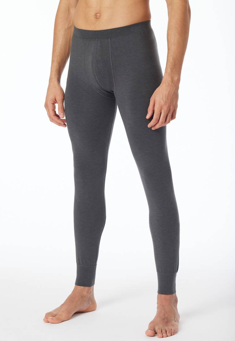 Schiesser Hose lang wärmend dunkelgrau meliert - Casual Warming Begrenzt auf 3 Tage