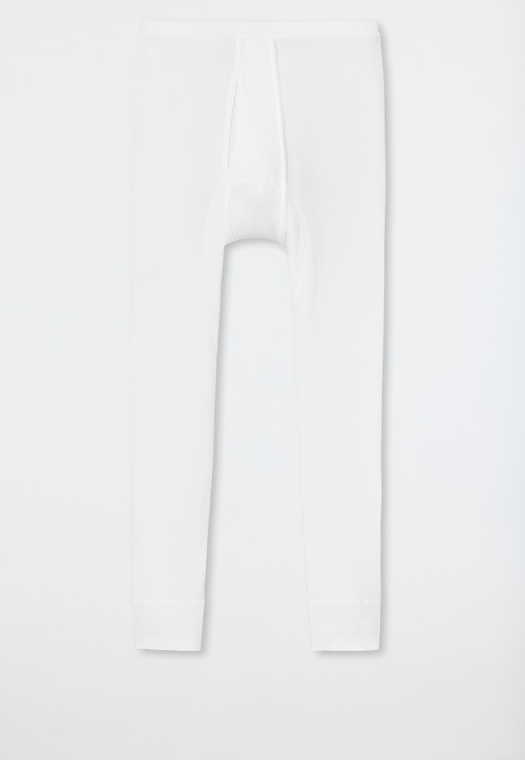 Schiesser Unterhose 3/4-lang mit Eingriff weiß - Original Doppelripp Outlet