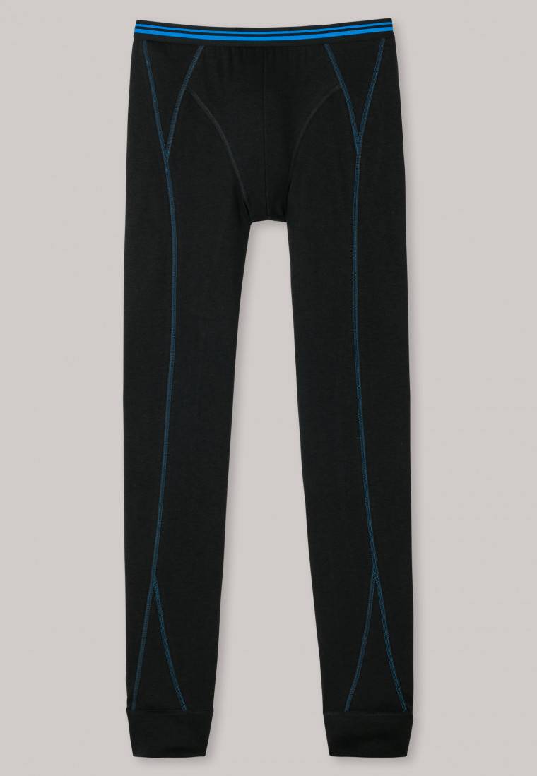 Schiesser Hose lang Thermowäsche warm schwarz - Sport Thermo light Auslauf