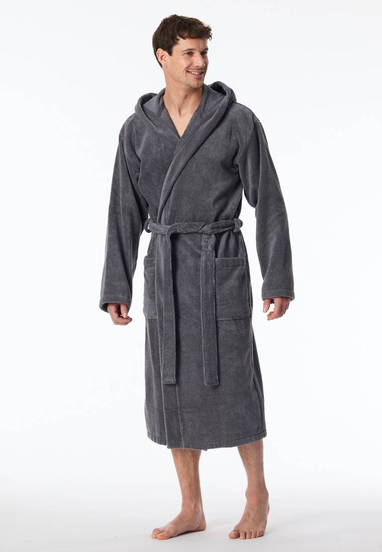 Schiesser Bademantel Frottee grau - Essentials Hotsell