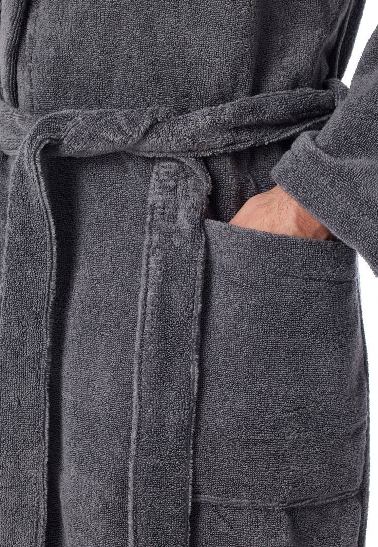 Schiesser Bademantel Frottee grau - Essentials Hotsell
