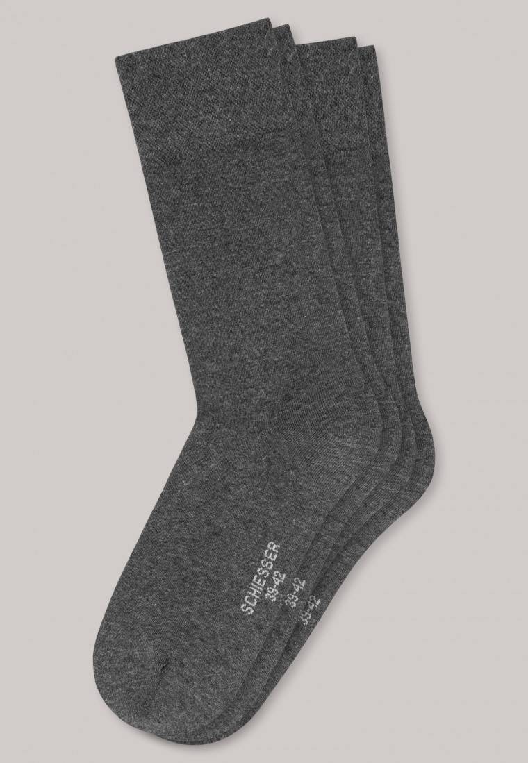 Schiesser Herrensocken 2er-Pack anthrazit melange - Long Life Cool Rabatt