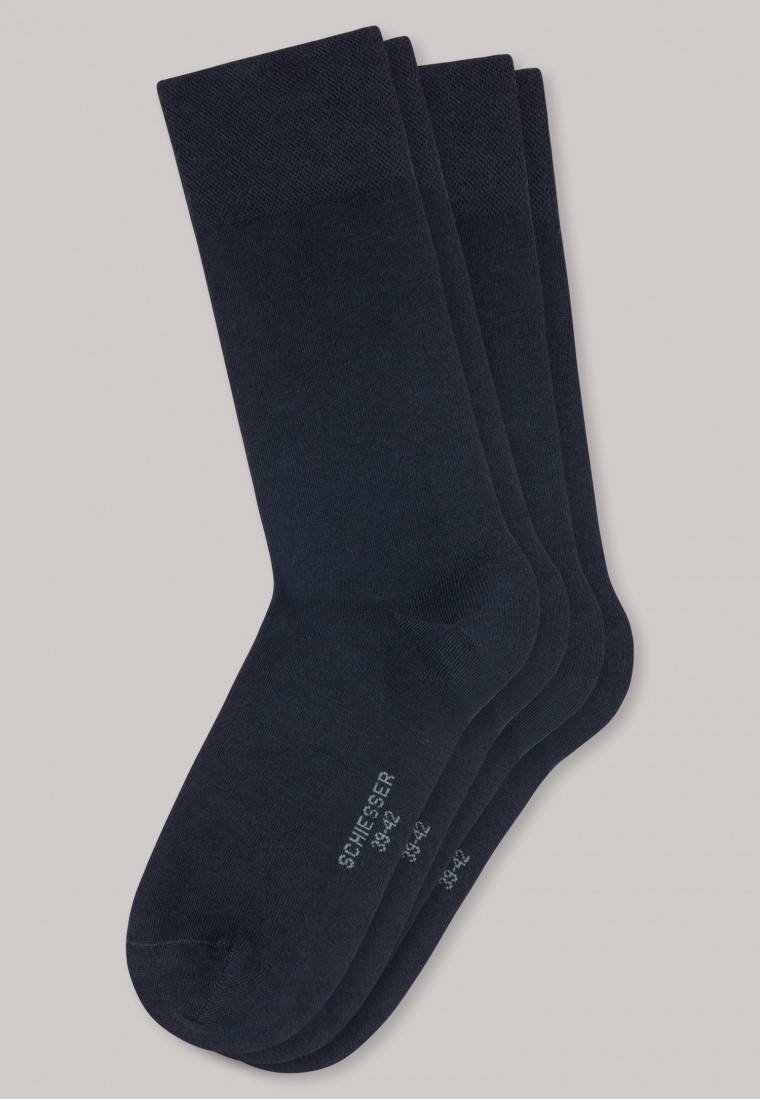 Schiesser Herrensocken 2er-Pack nachtblau - Long Life Cool Großer Ausverkauf