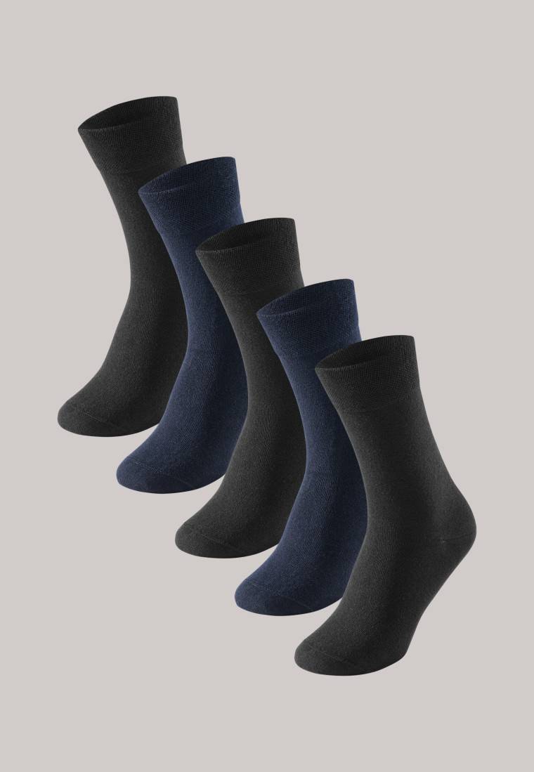 Schiesser Herrensocken 5er-Pack stay fresh nachtblau-schwarz - Bluebird Jubiläumsangebot