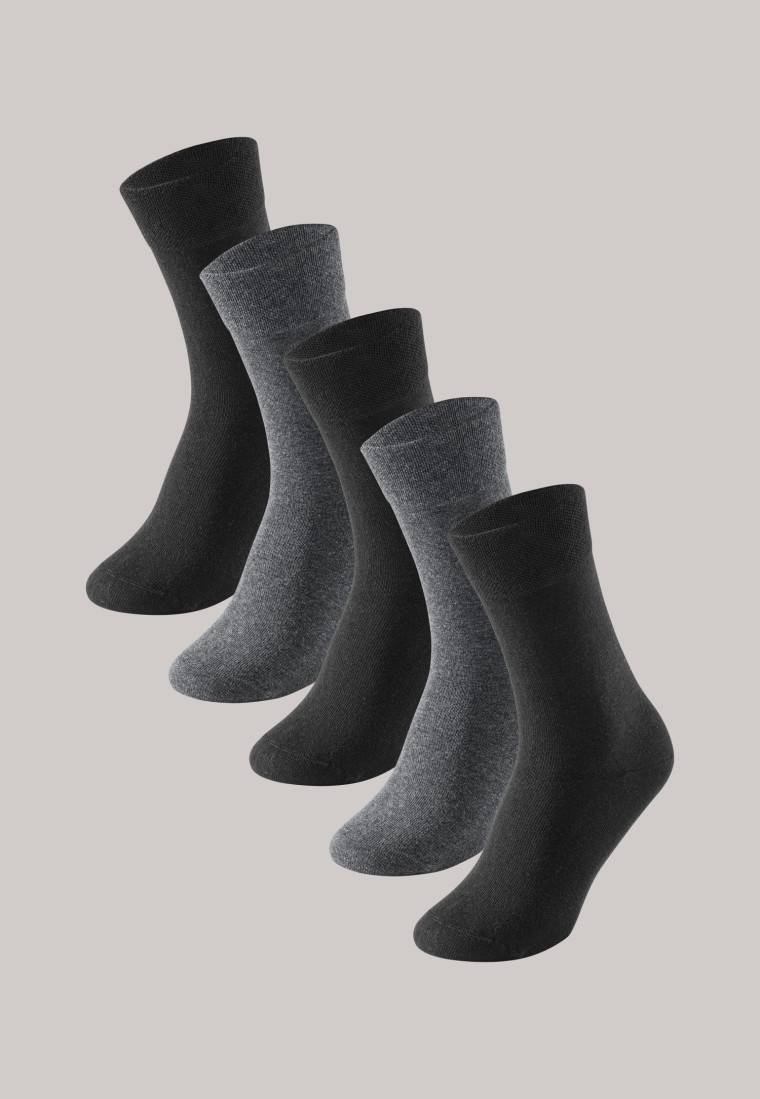 Schiesser Herrensocken 5er-Pack stay fresh graumelange-schwarz - Bluebird Online Outlet