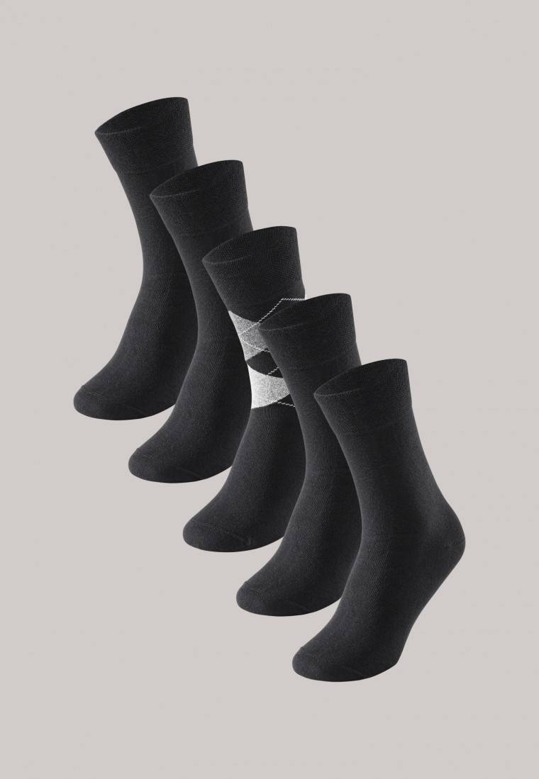 Schiesser Herrensocken 5er-Pack stay fresh Rauten schwarz - Bluebird Zeitlich begrenztes Angebot