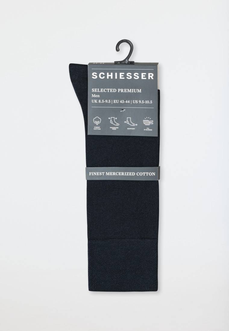 Schiesser Herrensocken merzerisierte Baumwolle nachtblau - selected! premium Exklusive Angebote