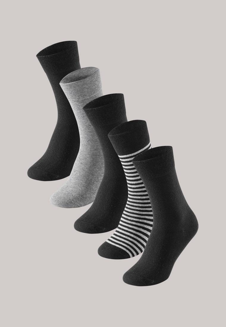 Schiesser Herrensocken 5er-Pack stay fresh schwarz-grau - Bluebird Blitzangebot