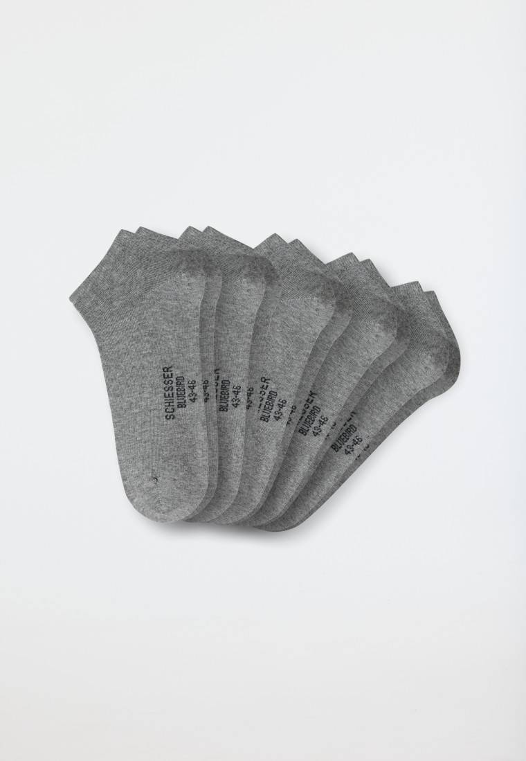 Schiesser Herrensneaker Fünferpack Stay Fresh silbergrau-meliert - Bluebird Große Rabatte