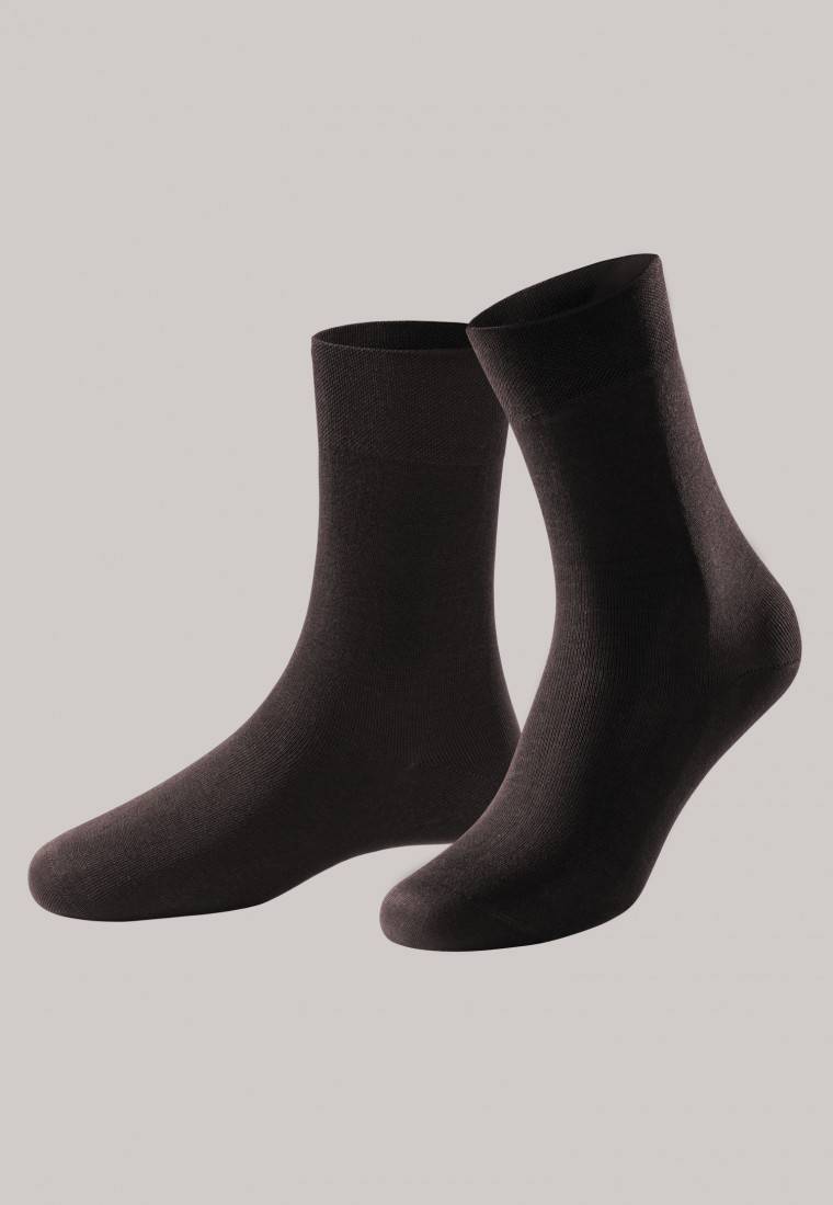 Schiesser Herrensocken merzerisierte Baumwolle dunkelbraun - selected! premium Neuheiten