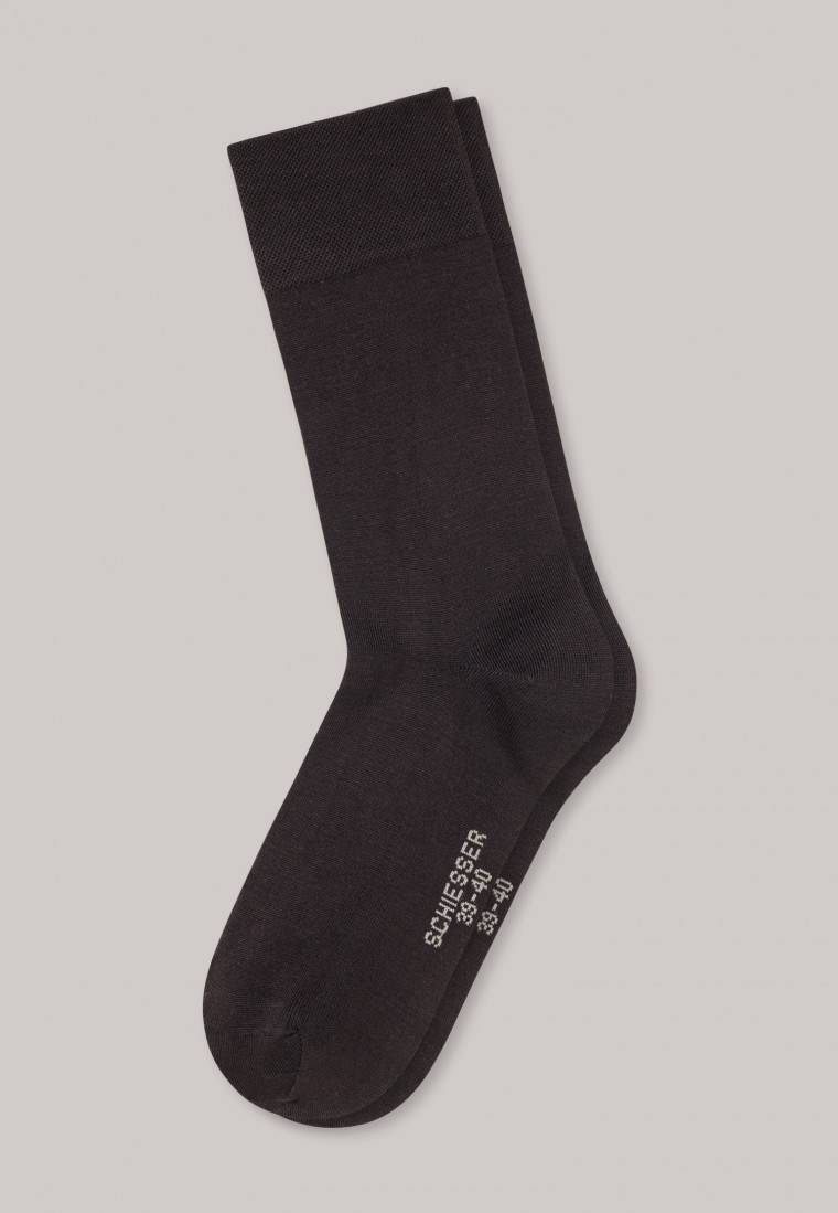 Schiesser Herrensocken merzerisierte Baumwolle dunkelbraun - selected! premium Neuheiten