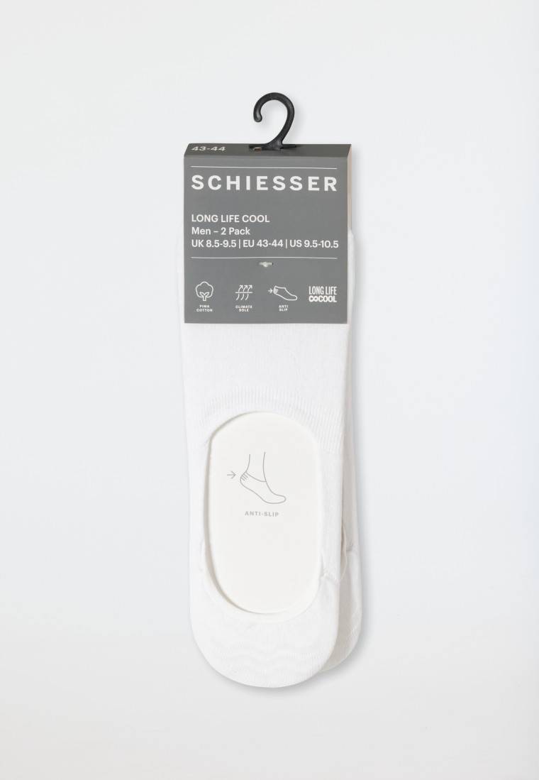 Schiesser Inshoe-Herrensocken 2er-Pack weiss - Long Life Cool Kauf eins, bekomm eins gratis