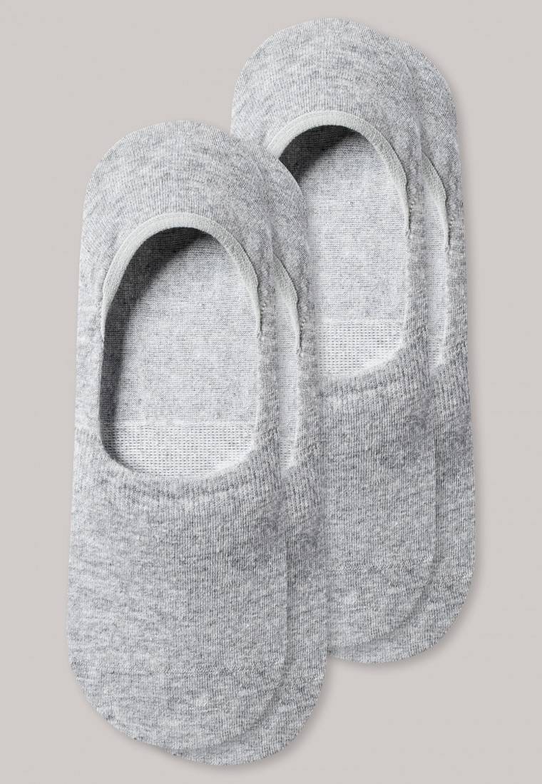 Schiesser Inshoe-Herrensocken 2er-Pack silbergrau meliert - Long Life Cool Riesige Ersparnisse