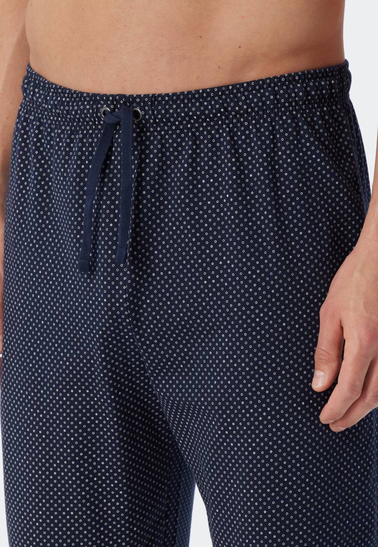 Schiesser Schlafanzug lang Jersey blau - Ebony Begrenzte Freigabe
