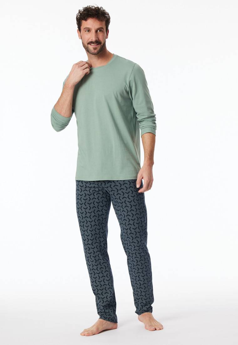 Schiesser Schlafanzug lang linde - Casual Essentials Neueste Stile