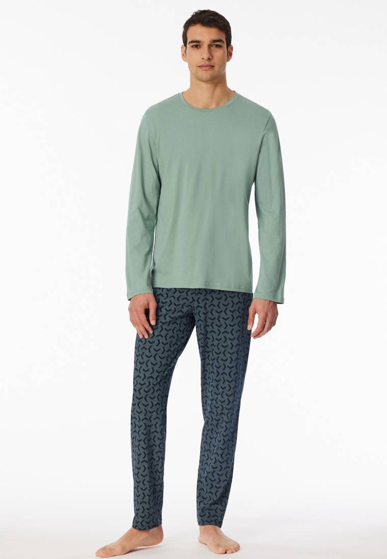 Schiesser Schlafanzug lang linde - Casual Essentials Neueste Stile