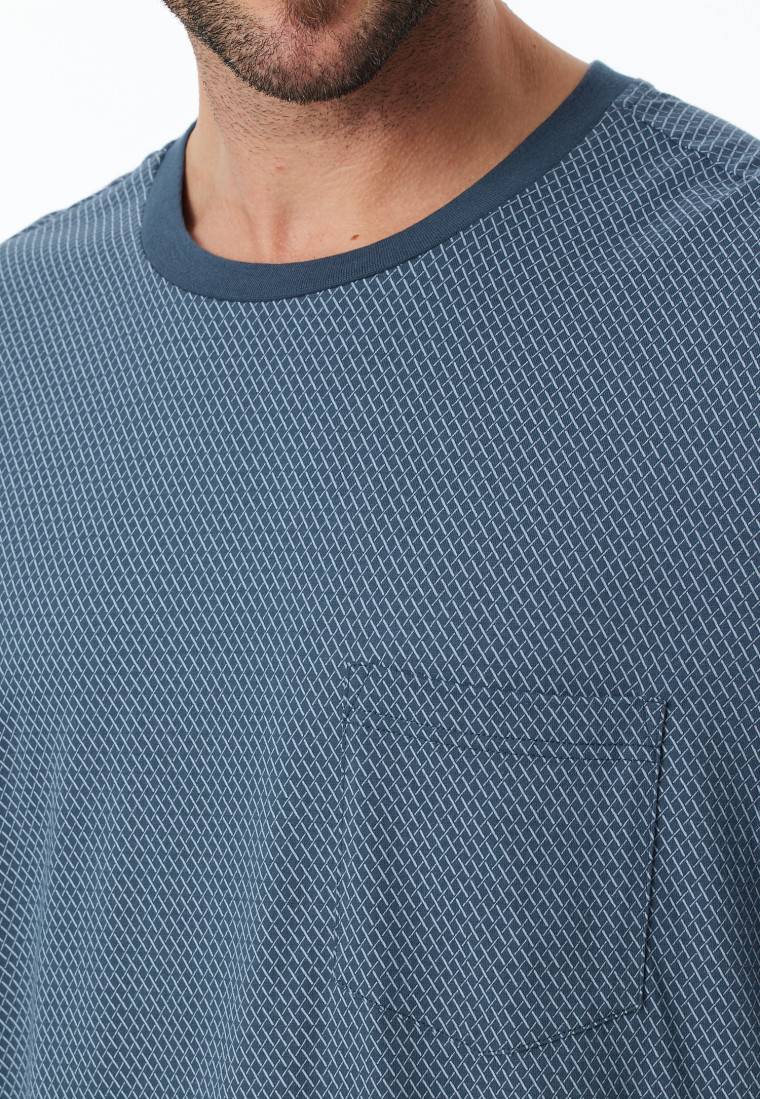 Schiesser Nachthemd langarm blaugrau - Comfort Essentials Limitierter Zeitrabatt