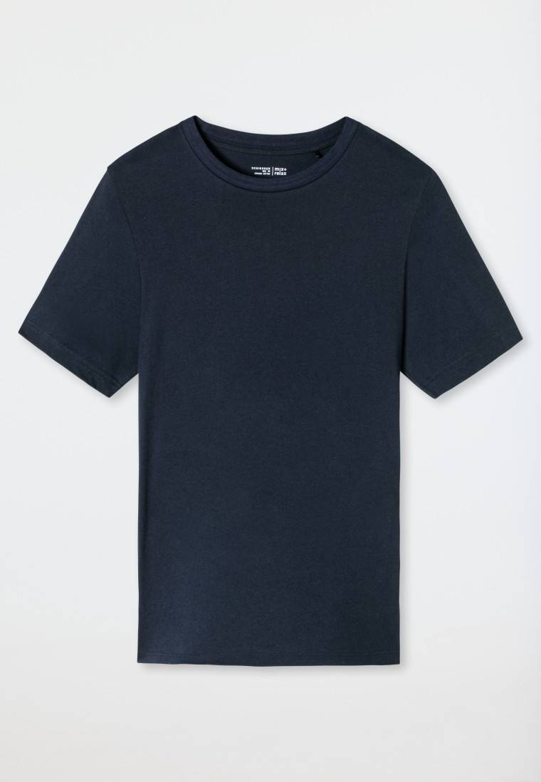 Schiesser Shirt kurzarm nachtblau - Mix+Relax Flash Sale