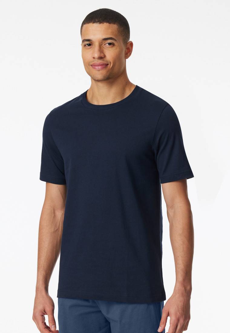 Schiesser Shirt kurzarm nachtblau - Mix+Relax Flash Sale