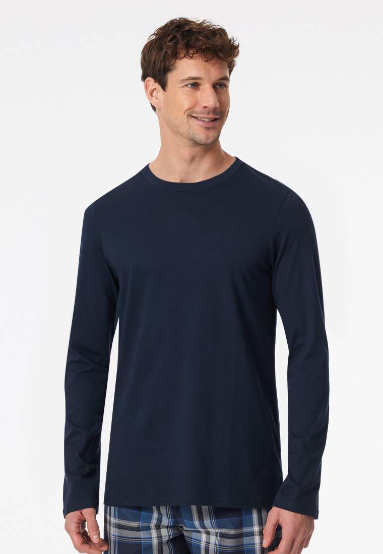 Schiesser Shirt langarm nachtblau - Mix+Relax Begrenztes Angebot