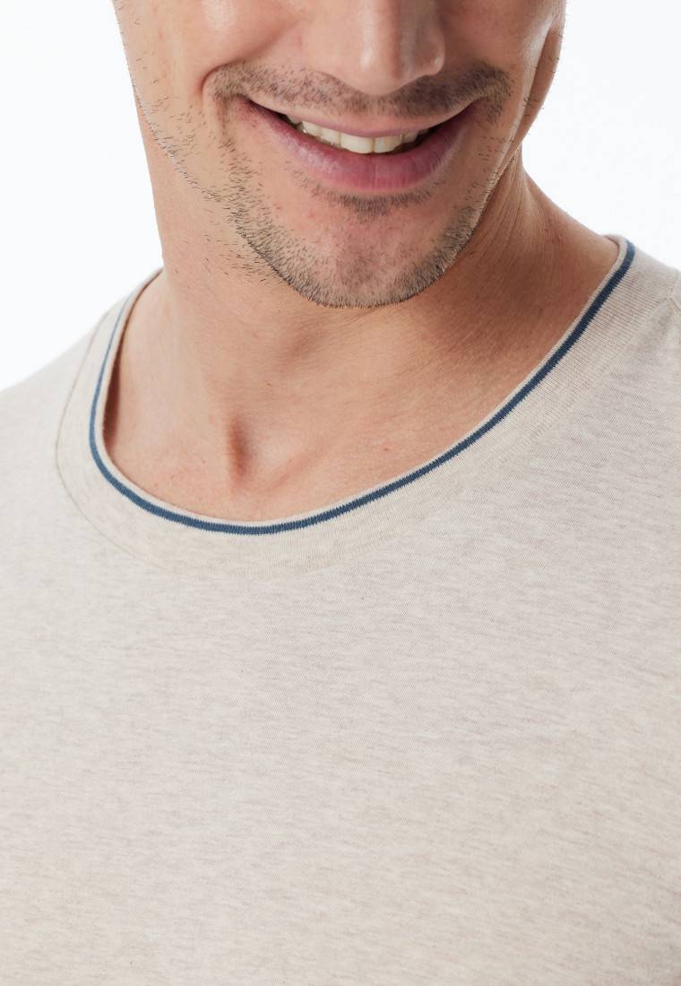 Schiesser Shirt langarm beige meliert - Mix+Relax Exklusivangebot