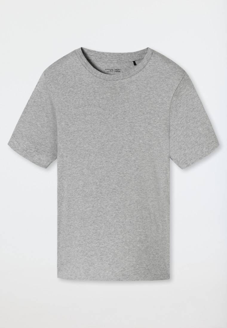 Schiesser Shirt kurzarm grau-meliert - Mix+Relax Preisnachlass