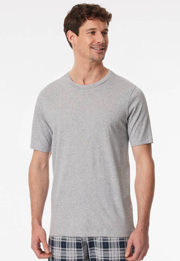 Schiesser Shirt kurzarm grau-meliert - Mix+Relax Preisnachlass