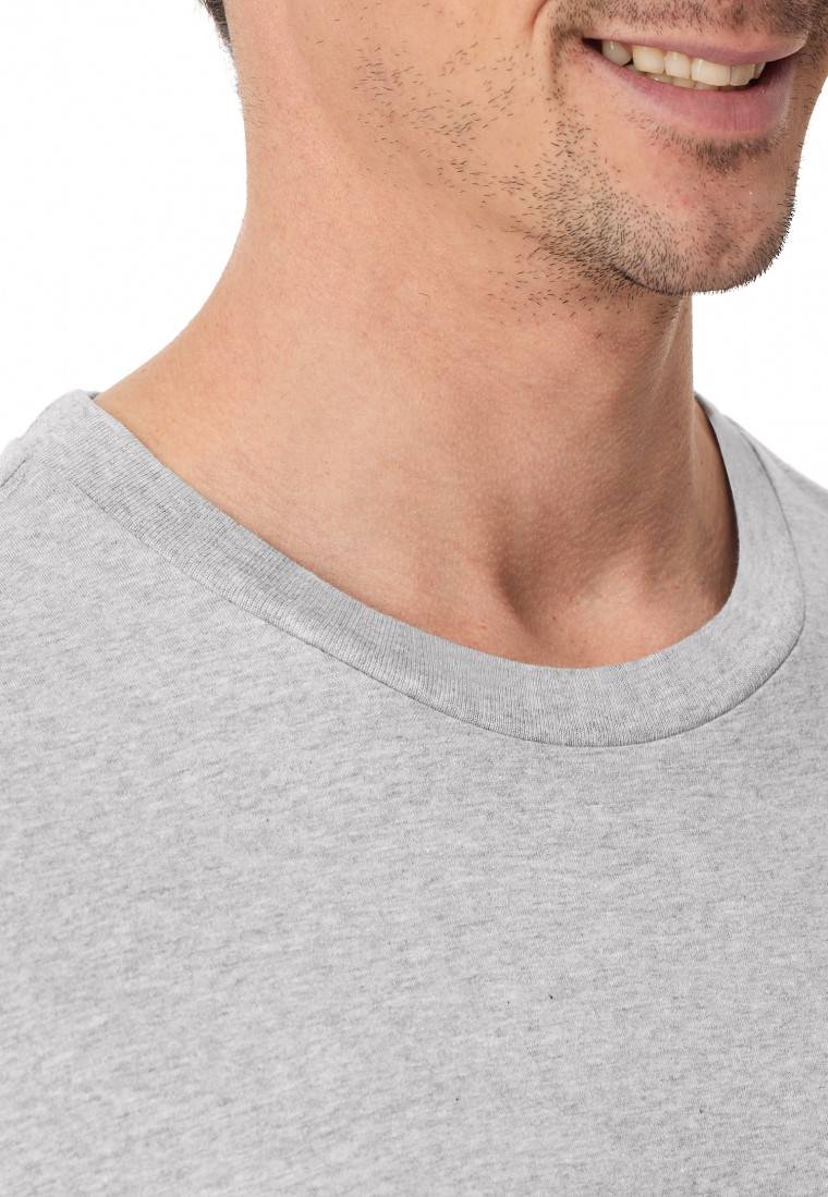 Schiesser Shirt kurzarm grau-meliert - Mix+Relax Preisnachlass